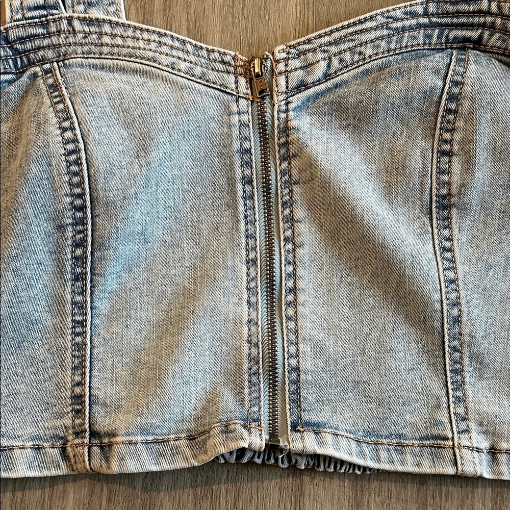 Wild Fable Denim Zip-Front Tank Top - Picture 2 of 7